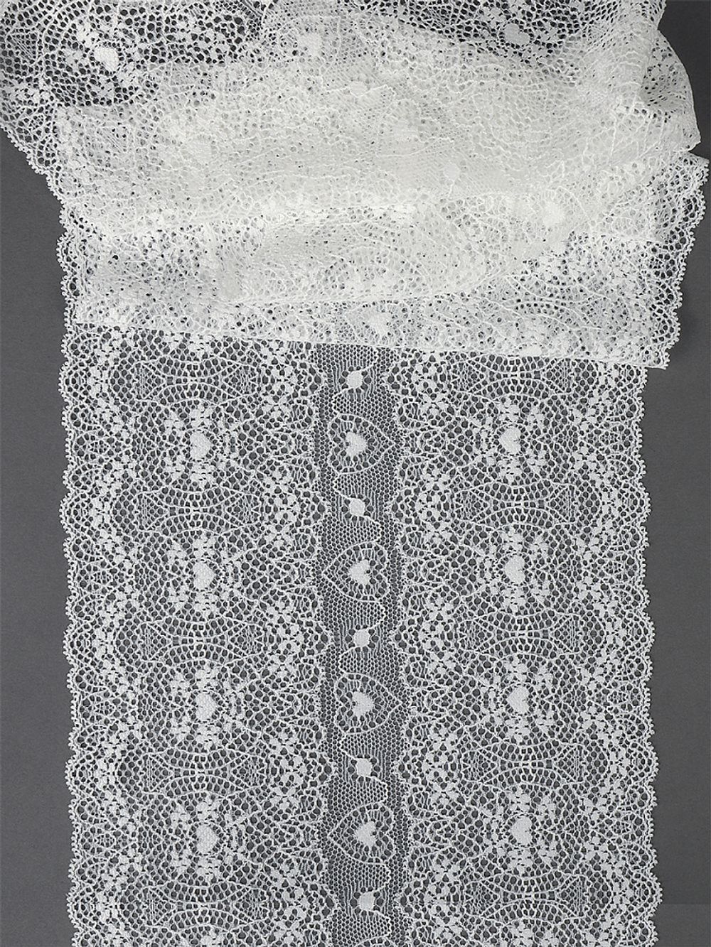 Кружево бельевое эластичное 185 мм / 2.7 м, 6185, цв.004 белый, Kruzhevo