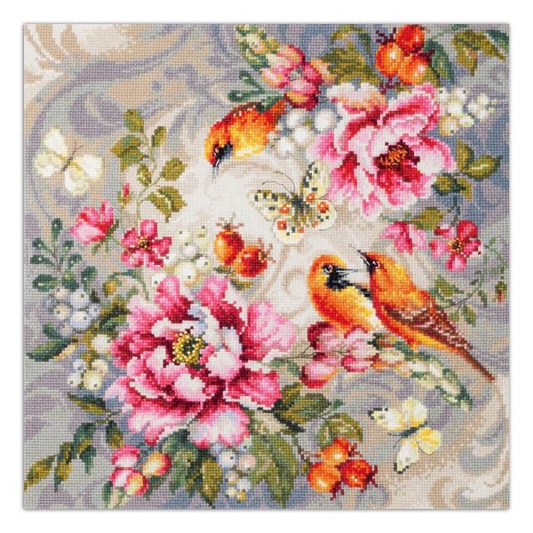 Набор для вышивания нитками Чудесная игла, Летняя симфония 40х40 см