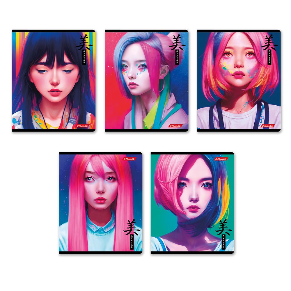 Тетрадь ученическая общая, A5+ 48 л. на скобе 65 г/м², белизна 100%, 10 шт, клетка в термоусадочной пленке, 000736 Зачарованная, Светоч 48ТЕТк-001