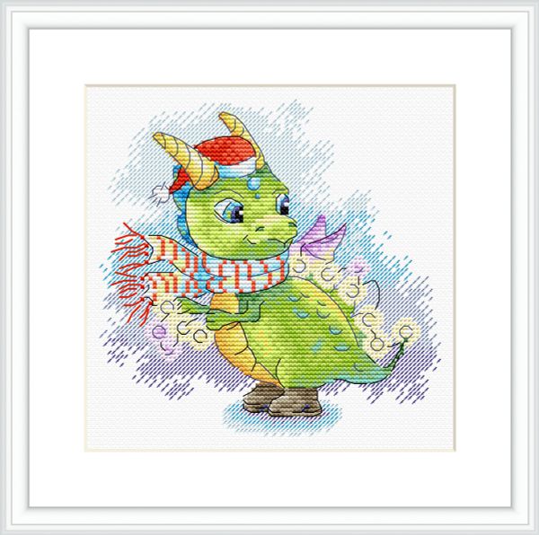 Набор для вышивания нитками МП Студия (Жар-птица), Ослепительный наряд, 15х15 см