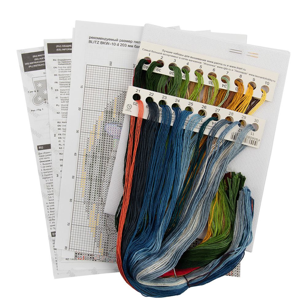 Набор для вышивания нитками Panna, Сапожок с Кремлем, 40.5х26 см