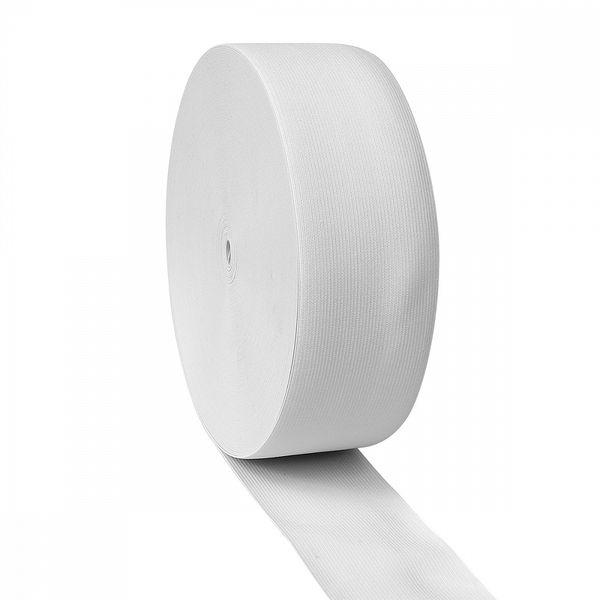 Резинка вязаная 70.0 мм / 40 метров, стандартная 3.9 г/п.м., белый