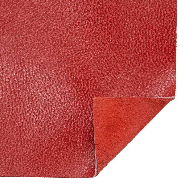 Кожа натуральная в листах А6 (10,5*14,8см), 100% кожа (09 красный) 402