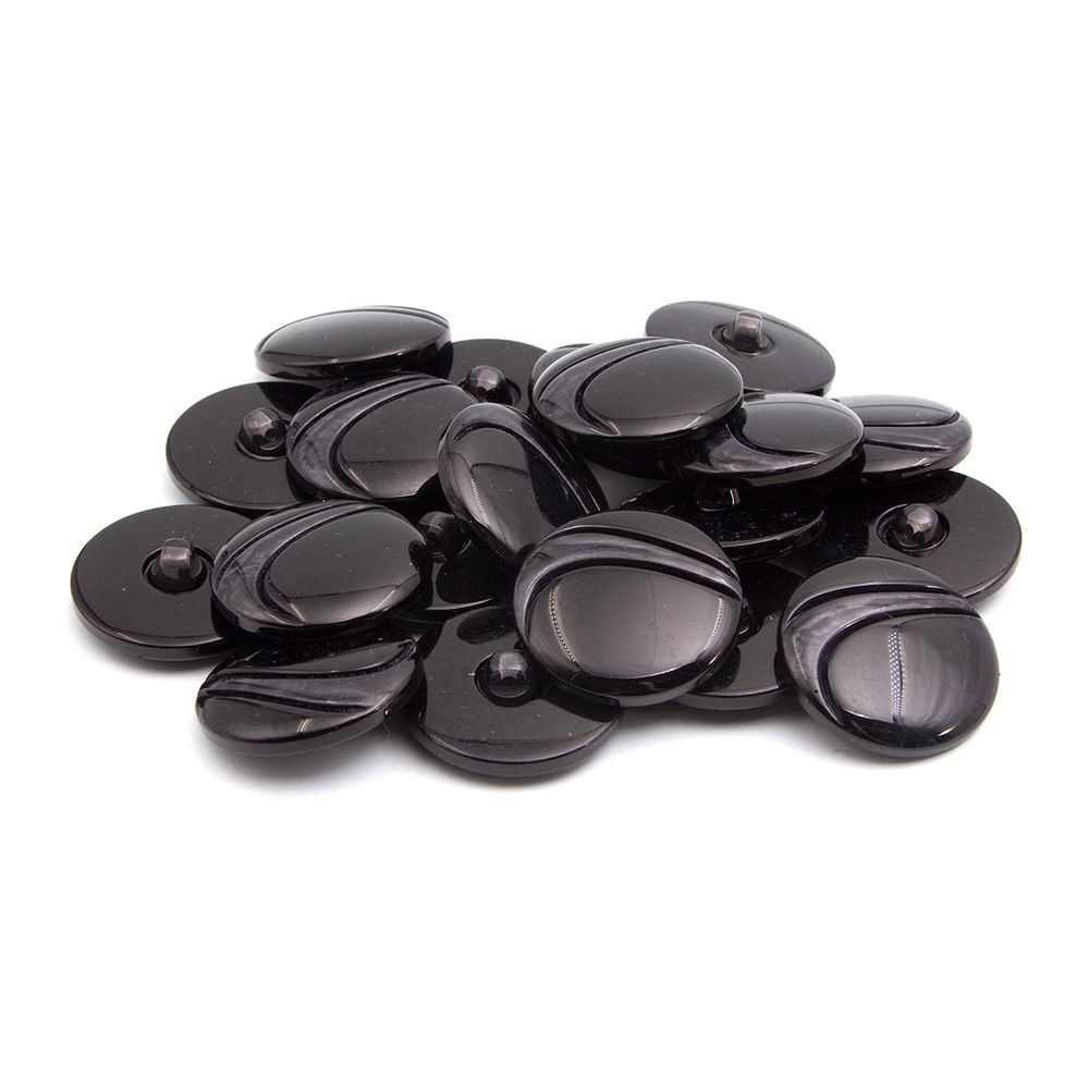 Пуговицы на ножке 3.01-1294-34, черный, 20 шт