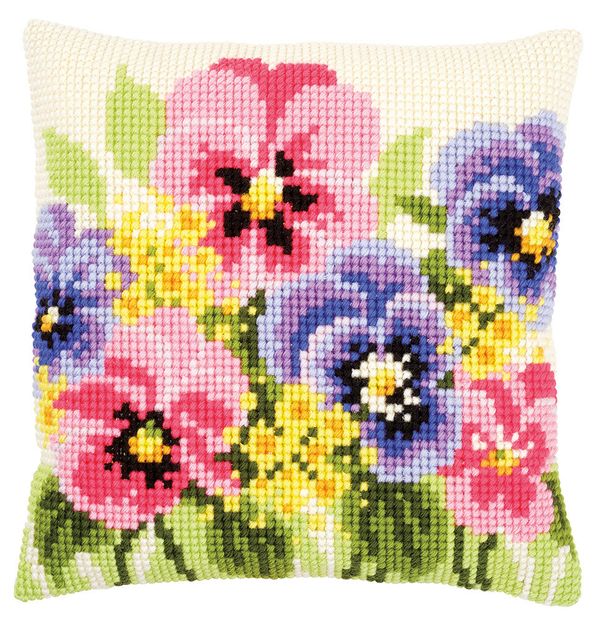 Набор для вышивания нитками Vervaco, Фиалки