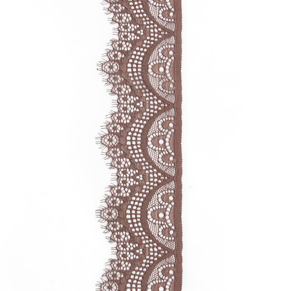 Кружево эластичное (стрейч) 60 мм / 13.71 метра, C072 шиншилла