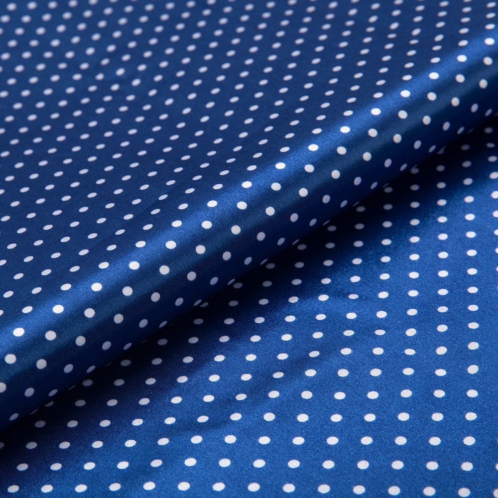 Ткань блузочная Poly satin 75 г/м², 200х145 см, 17 синий/ белый, Gamma PSS-002