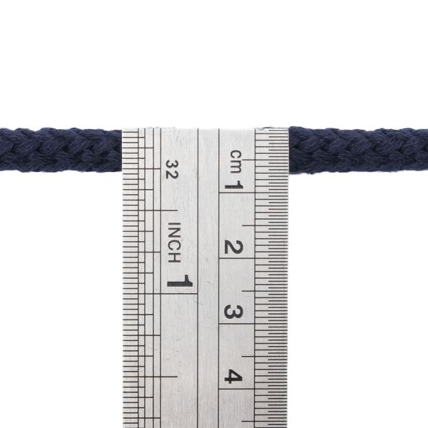 Шнур круглый х/б ⌀5.0 мм / 100 метров, цв.т.синий