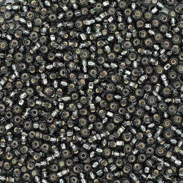 Бисер Preciosa прозрачный, серебряный центр 10/0 (2.3 мм), 100 г (5х20 г), цв. 47010