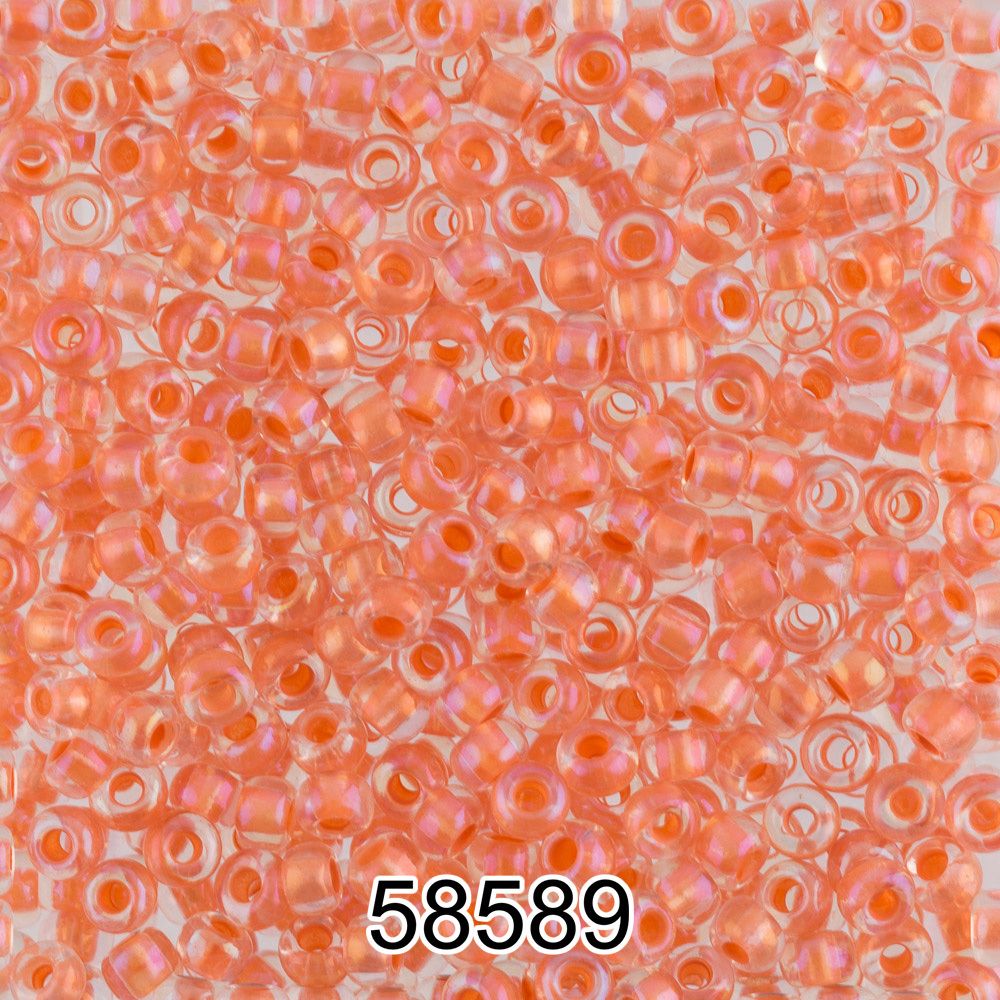 Бисер Preciosa круглый 10/0, 2.3 мм, 500 г, 58589 (Ф564) оранжевый
