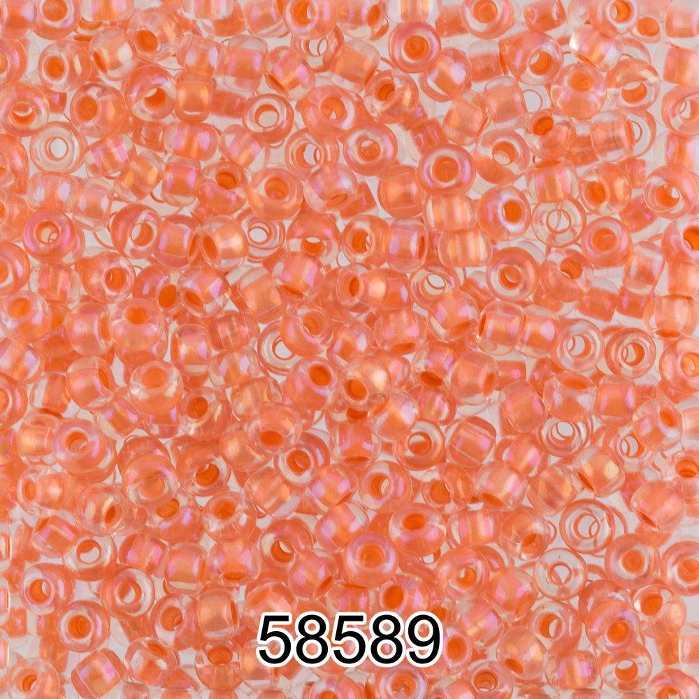 Бисер Preciosa 10/0 (2.3 мм), 500 г, 58589 (Ф564) оранжевый
