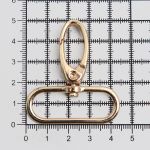 Карабин металл 38.0 мм (49х44 мм), золото цв.02, ГУ12849, 4 шт