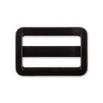 Пряжка двухщелевая пластик 32 мм, 100 шт, черный, Gamma SAR003