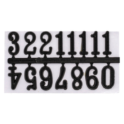 Цифры арабские для часов 1,5см, черный