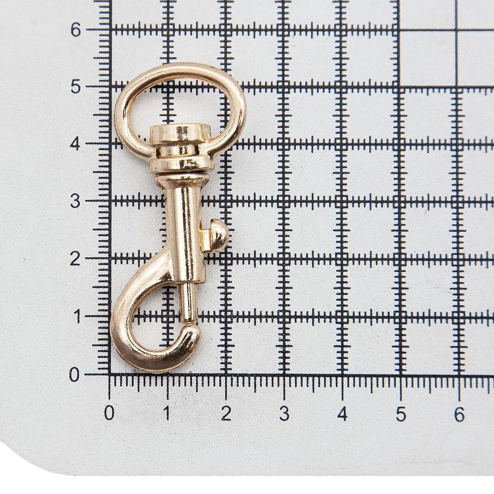 Карабин металл 19.0 мм (53х24 мм), золото, 10 шт