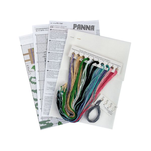 Набор для вышивания нитками Panna, Ноль отходов, 27.5x27.5 см, PZ-7307 Ноль отходов