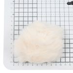 Помпон из искусственного меха 100 мм, кролик, 2 шт, G белый