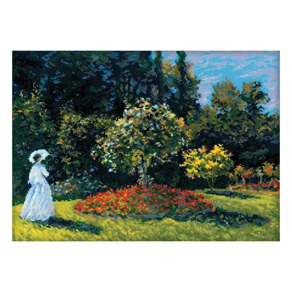 Риолис, по мотивам картины К.Моне Дама в саду, 40х30 см