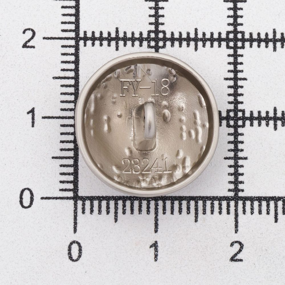 Пуговицы на ножке 28L=18 мм, металл, M.Silver (матовый серебристый), 10 шт, MP21