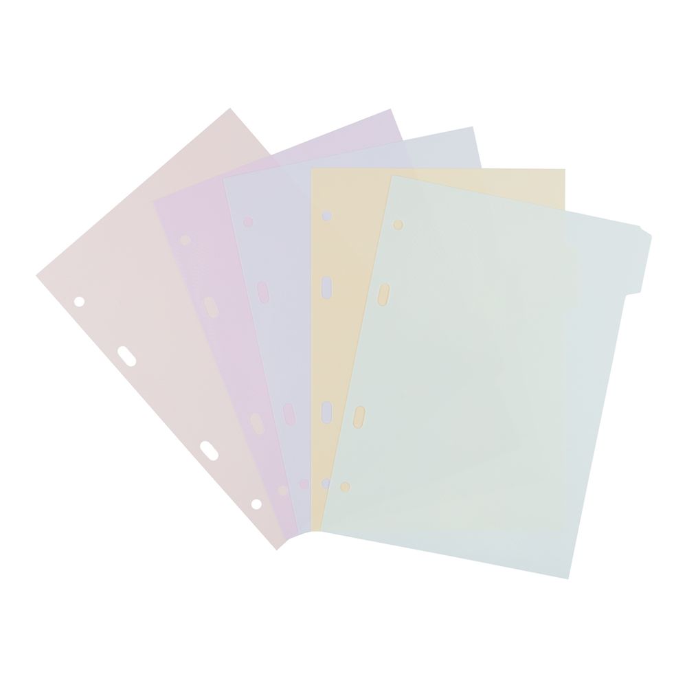 Разделитель листов пластиковый A5, 5 шт, EC270040205 диагональ, ассорти, Expert Complete EC270040205