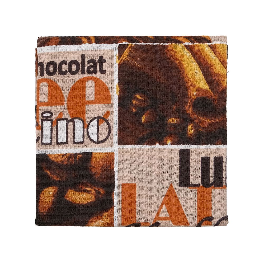 Полотно вафельное набивное арт 60 рис 5359 вид 1 Кофе 50х50см, Astra&Craft