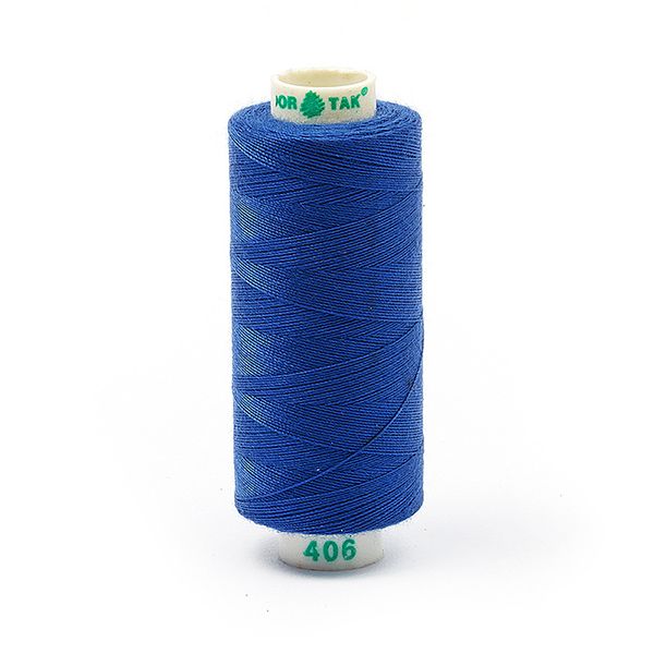 Нитки швейные бытовые Dor Tak 40/2, 366 м / 10 кат., 406 синий