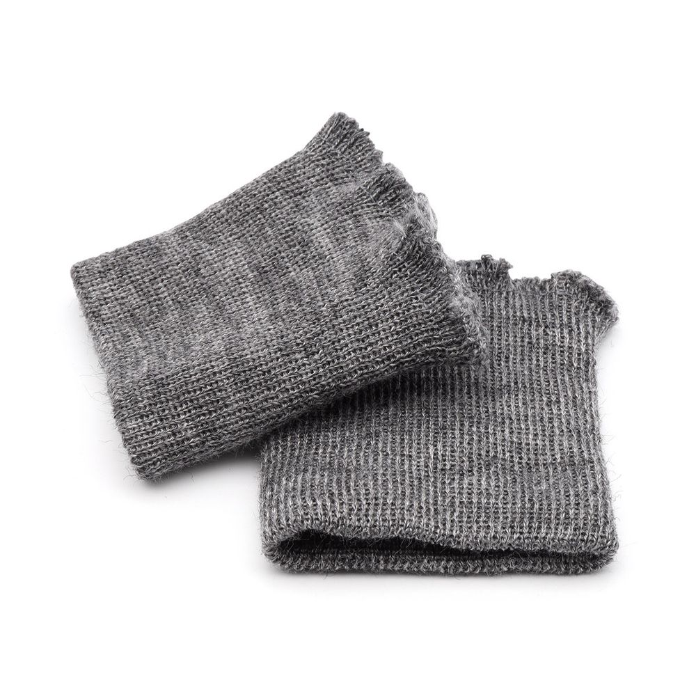 Манжеты трикотажные 6.0х7.0 см, 1 пара, тонкие малые 14 кл, 1х1, 161/м св.маренго, серый меланж