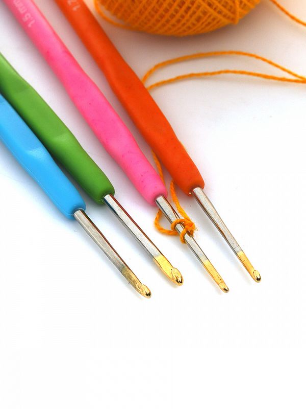 Набор крючков для вязания Maxwell Gold односторонние с золотой головкой арт.MAXW.38597 (1.5 мм, 1.7 мм, 2.0 мм, 2.5 мм)