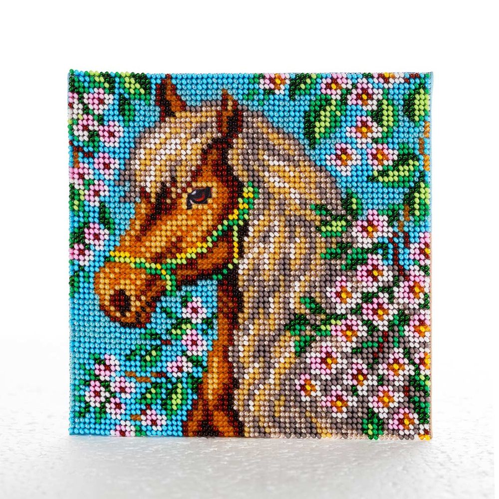 Набор для вышивания бисером Кроше (Радуга бисера) Т24_5204, Аврора 14х14 см