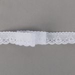 Кружево шитьё 24 мм / 9±0.2 метров, Турция, белый, Gamma GYEM-2401