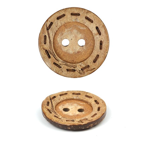 Пуговицы кокос цв.натуральный 36L-23мм, 2 прокола, 20 шт