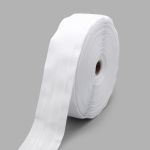 Лента (тесьма) шторная: сборка бантовая (1:2) 60 мм / 50 метров, (2 ряда петель, 2 шнура), белый, C93