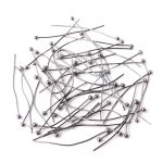 Штифты с шариком 3см, 50 шт в упак, Астра, Черный никель