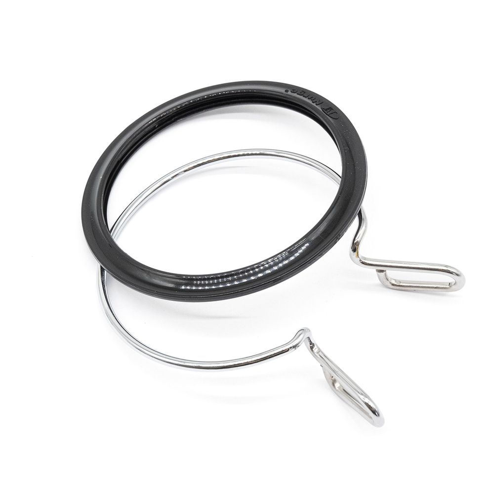 Пяльцы пластиковые с металлической застежкой, диаметр 5,8 см, цвет черный, Nurge Hobby, 160-3