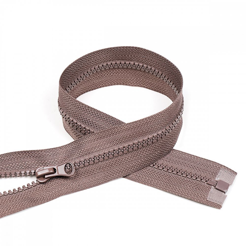 Молния трактор Т5 (5 мм) 1 зам., разъем., 40 см, усил.звено, цв.S810 т.бежевый, 50 шт, Mzipp