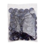 Пуговицы 4 прокола мужская костюмные 543294/4 24 (5422 синий/глянц.), 100 шт