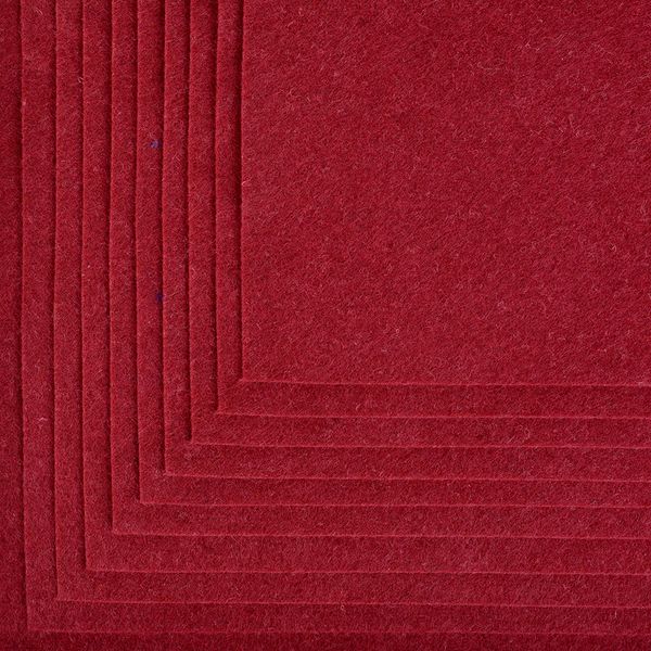 Фетр листовой мягкий 1.0 мм, 20х30 см, 10 шт, цв. 617 бордовый