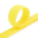 Лента контактная липучка (велкро) пришивная 25 мм / 25 метров, 008 желтый, Gamma LG-25, ПАРА (крючок+петля), качество "B"