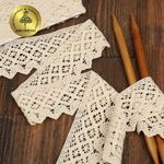 Кружево вязаное (тесьма) 50 мм / 10 метров, TBY.1003 цв.02 натуральный, Kruzhevo