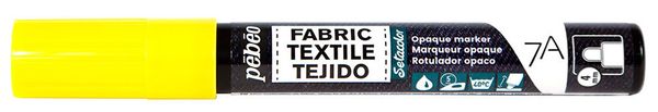 Маркер для темных и светлых тканей 7A Opaque 4 мм, перо круглое, 6 шт, 804402 Желтый, Pebeo