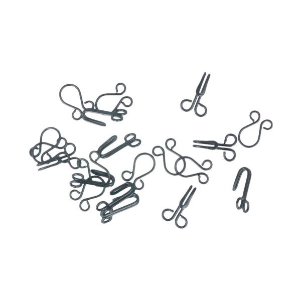 Крючки пришивные 12х7 мм, 18 шт, черный, KOH-I-NOOR 30 (6001 №4)