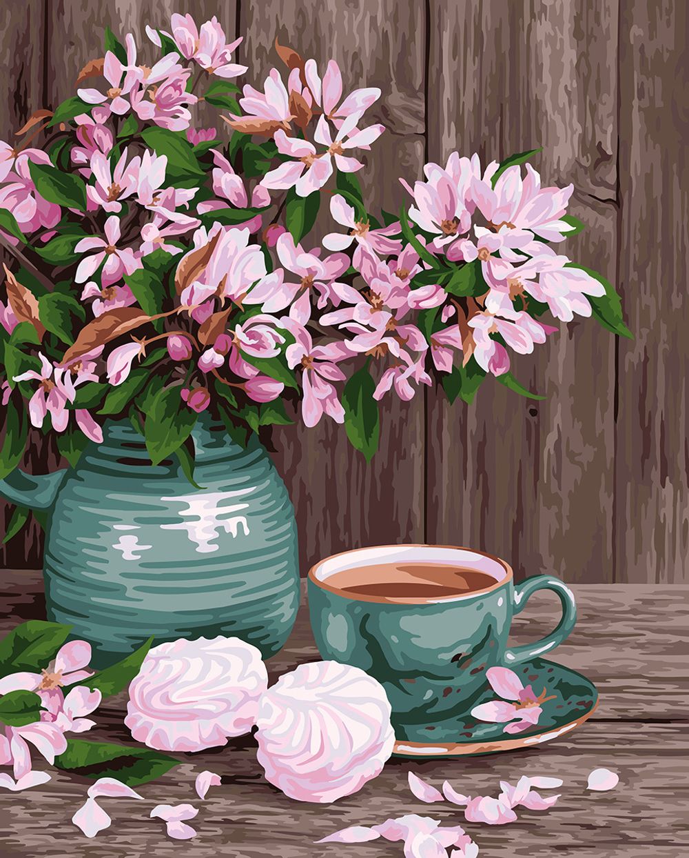 Картина по номерам Фрея, Натюрморт с зефиром, 50х40 см