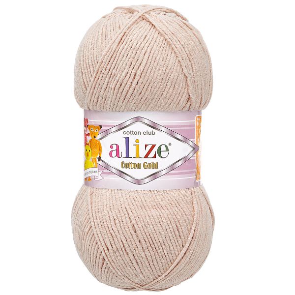 Пряжа Alize (Ализе) Cotton Gold / уп.5 мот. по 100 г, 330м, 314 св.бежевый