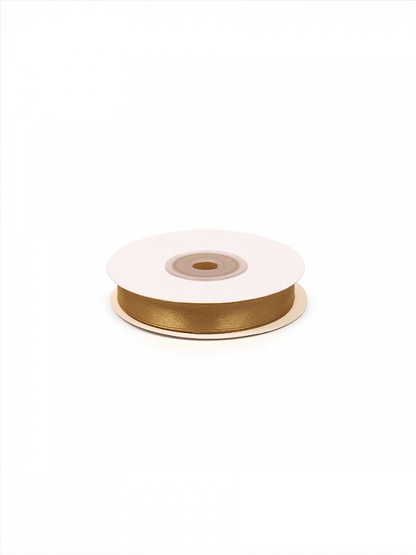 Лента атласная 1-сторонняя 12.0 мм / 22.5±1 метра, 3023 т.золотой, Magic4Hobby