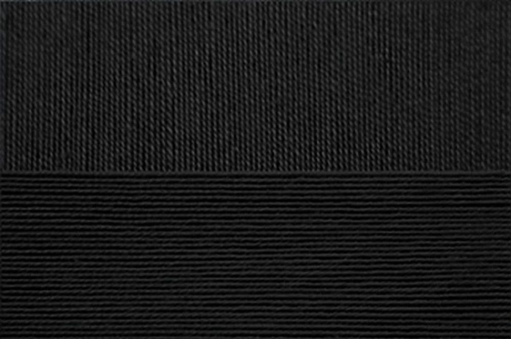 Пряжа Пехорка Цветное кружево / уп.4 мот. по 50 г, 475 м, 002 черный