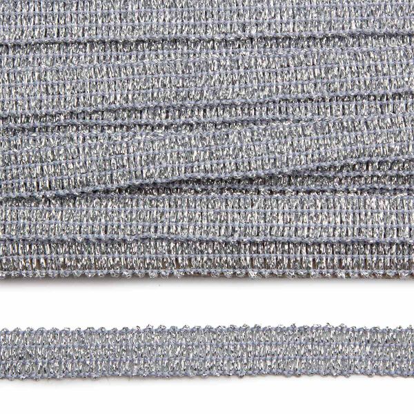 Тесьма 10мм / 16м (серебро), 1210