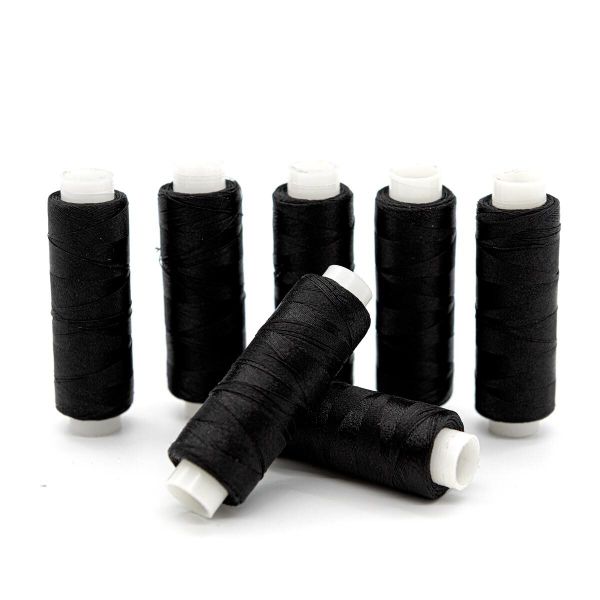 Нитки филаментные 100D/3, 182.9 м, набор, 7 катушек, Астра, 9020 черный