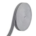 Стропа (ременная лента) 38 мм / 45.72 метра, [38.82 г/пог.м], с принтом 2-сторонняя, T070 черный/белый, 3Al352