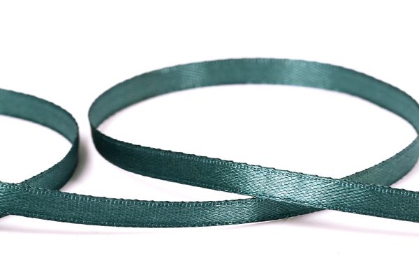 Лента атласная 1-сторонняя 6.0 мм / 33±2 метра, №107 т-зеленый, в термоплёнке, Gamma