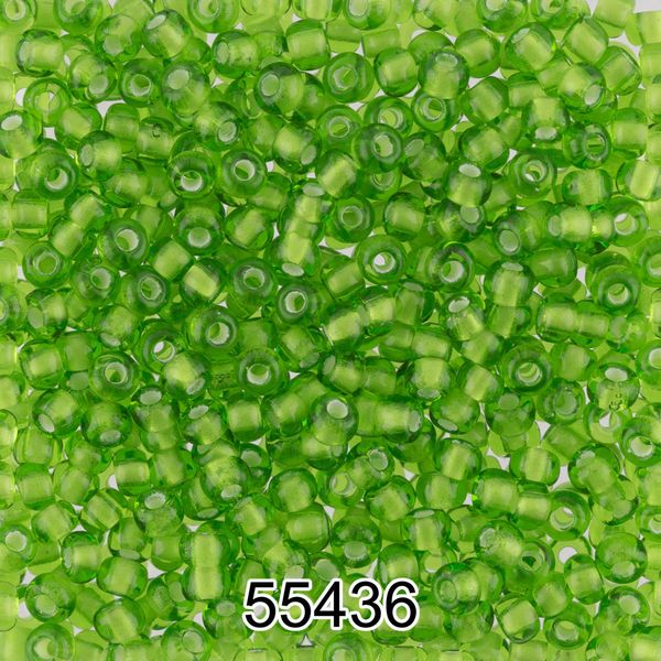 Бисер Preciosa 10/0 (2.3 мм), 500 г, 55436 (Ф541) св.зеленый